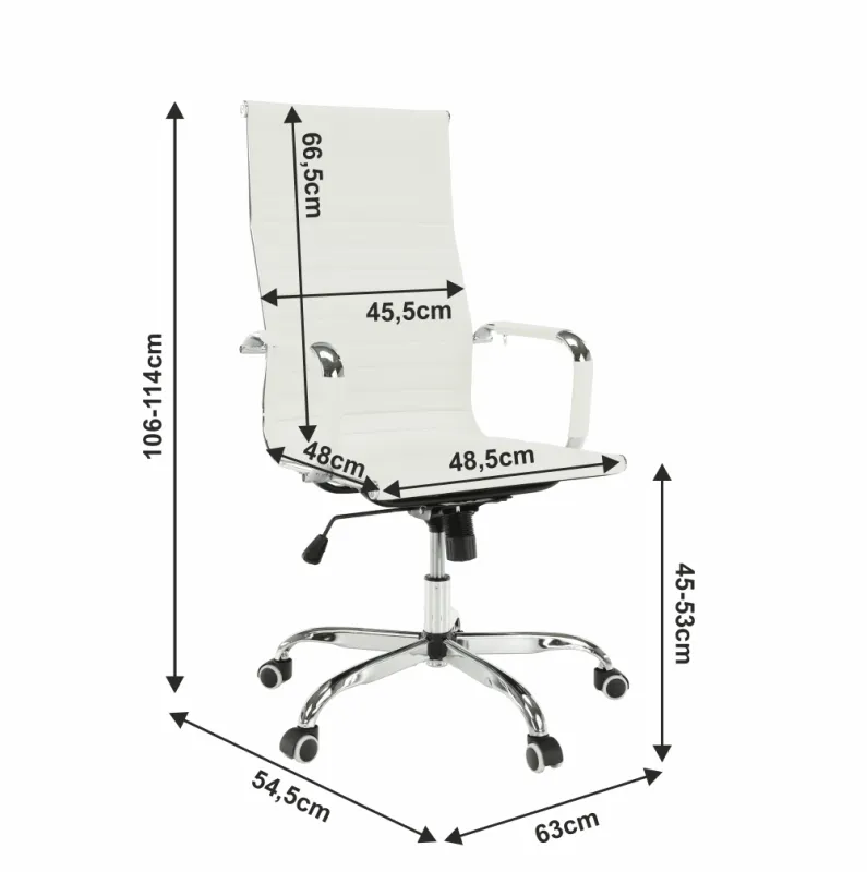Kancelárske kreslo, biela, AZURE 2 NEW