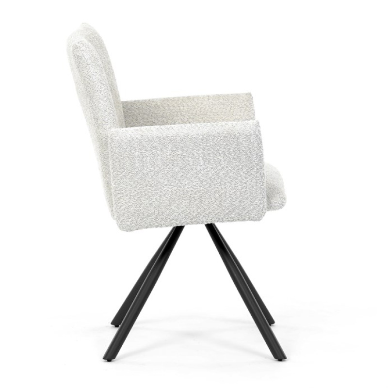 Jídelní židle, krémová, látka bouclé, DCH-W1117 CRM2 10