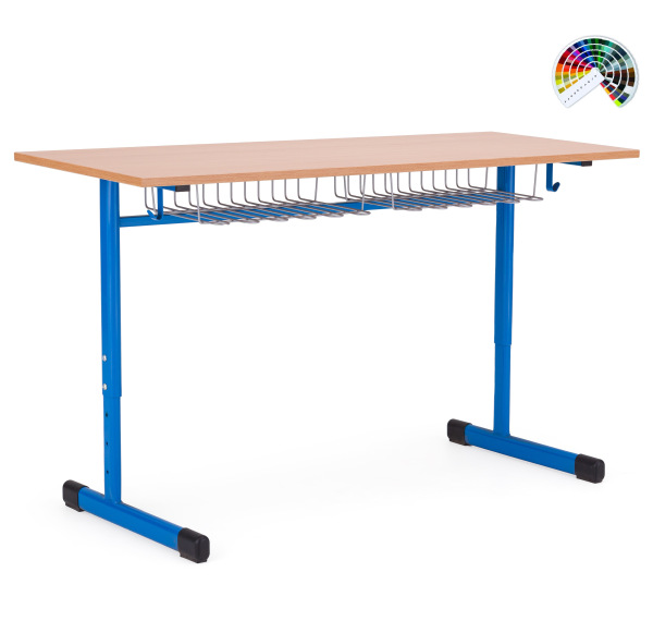 Školská žiacka Dvojmiestna lavica VARIOFLEX nastaviteľná, rôzne farby a veľkosti 3