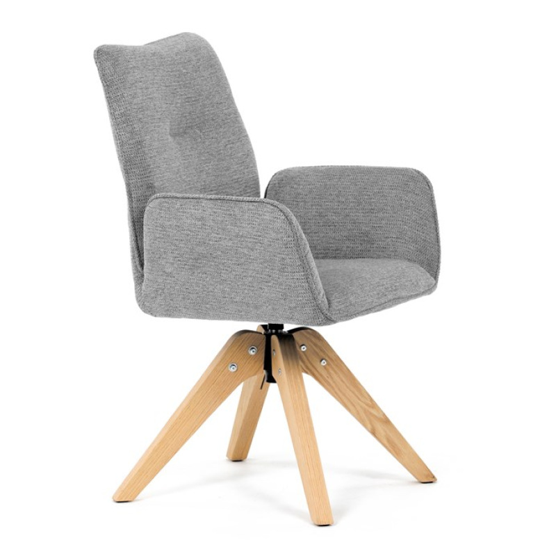 Jídelní židle, šedá, látka, DCH-C2148 SIL2 11