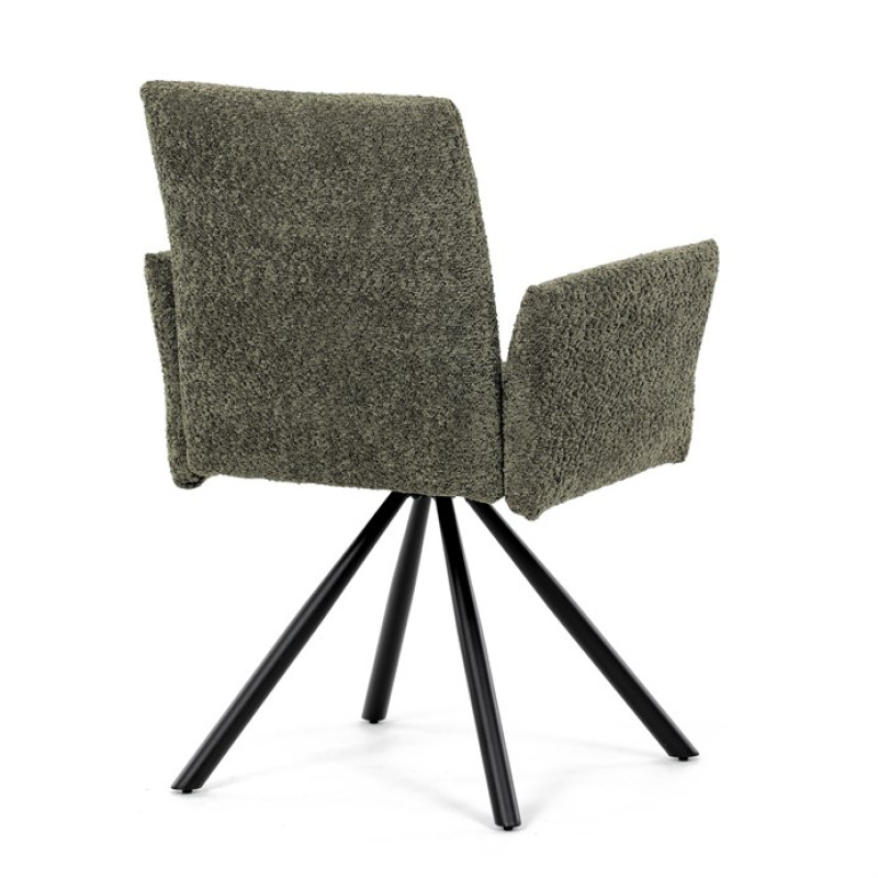 Jídelní židle, zelená, látka bouclé, DCH-W1117 GRN2 7