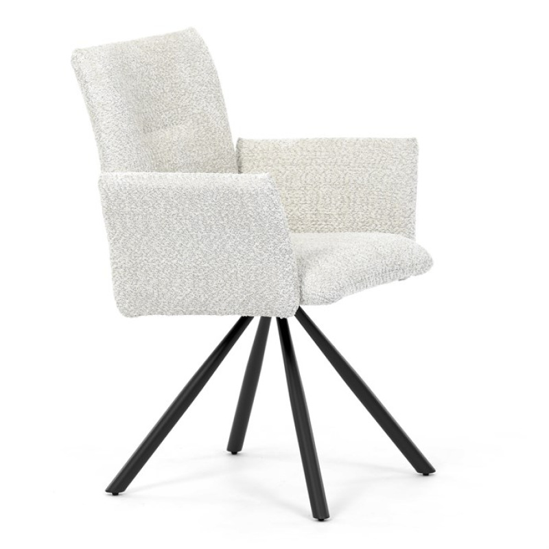 Jídelní židle, krémová, látka bouclé, DCH-W1117 CRM2 11