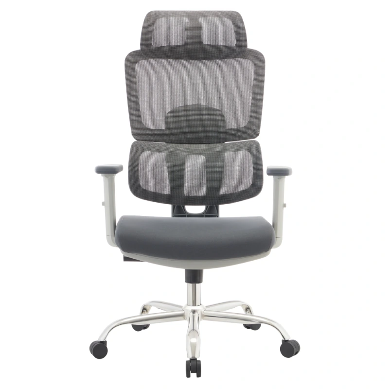 Kancelářské křeslo, šedá/chrom, BYRON 1