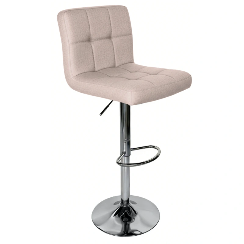 Barová židle, látka šedohnědá taupe/chrom, KANDY 2 NEW